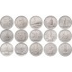 Комплект 5 -рублёвых монет 2016 г.  посвященных освобождению городов ( столиц)  советскими войсками от немецко-фашистских захватчиков.